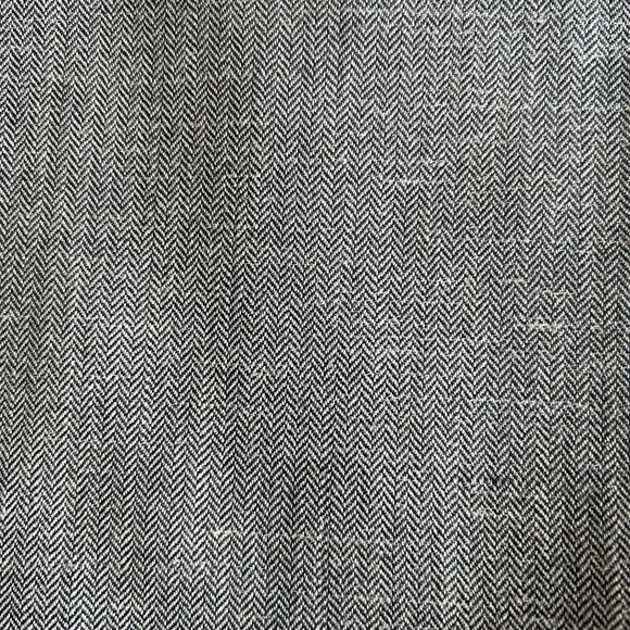 Alan Flusser Sport Coat Men 44 Short Gray Wool Linen Herringbone Classic Office - Picture 11 of 16